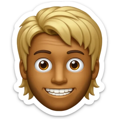 Faça um homem pardo com cabelo curto com dente de ouro sticker