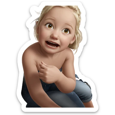 blonde girl with open mouth sticker