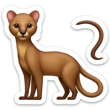 fossa, exotic animal sticker