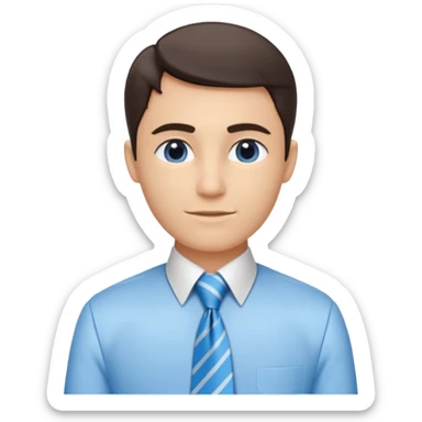 un recruteur à son bureau (l'image est tourné de 3/4) je veux une image qui soit de 3/4
 sticker