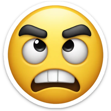 Angry face sticker