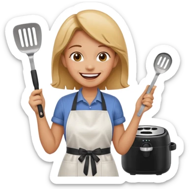 Air fryer Laughing historically sticker