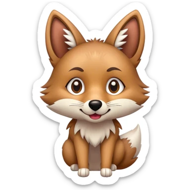 Kawaii Coyote sticker