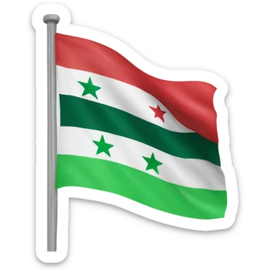 Syria flag with green on top  sticker