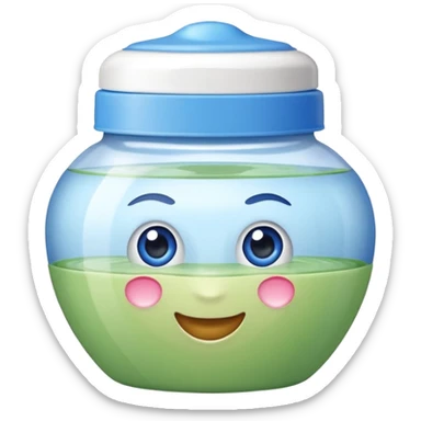 Um pote de hidratante com o nome garnier sticker