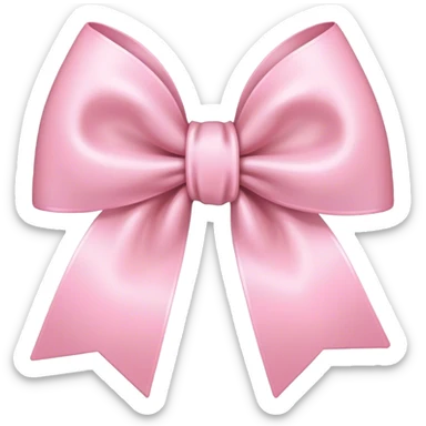Light pink bow sticker