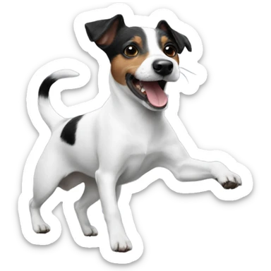 Black Jack Russell dancing sticker