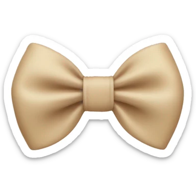 Beige bow sticker