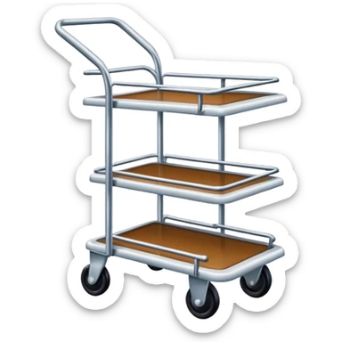 hotel trolley with only one platform at the bottom sticker
