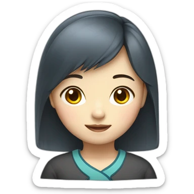 Chinese primary school girl sticker