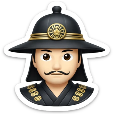 samurai only hat without head sticker
