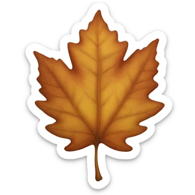Autumn leaf sticker