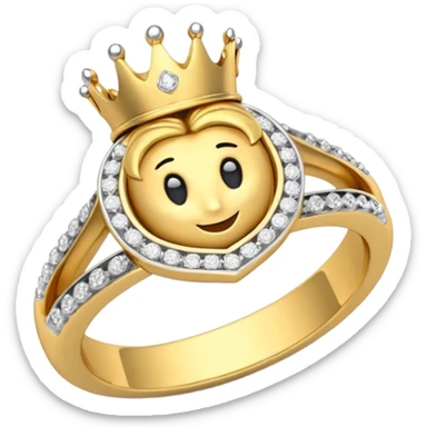 anillo de cumpleañera de 15 años con corona sticker