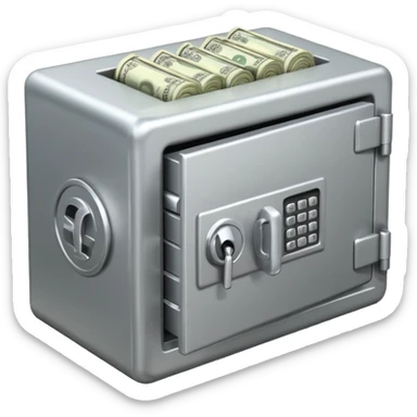 Money safe with money  sticker
