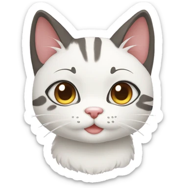 cute japanese cat named koneko sticker