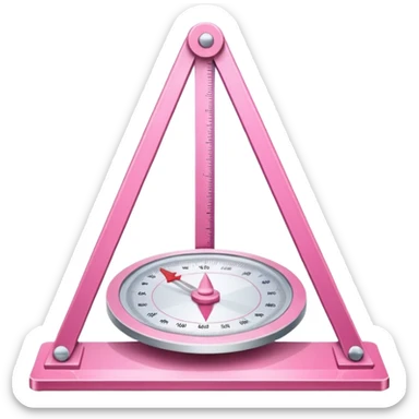 mac os icon Architect's scale, protractor, triangle, pink sticker