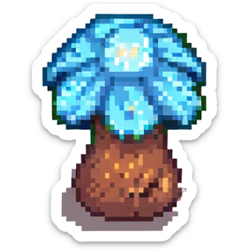 glowing mushroom with purple glow sticker
