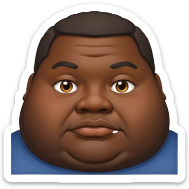 Fatass black man sticker