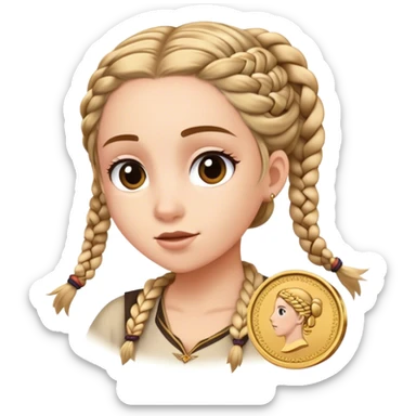 Jude der gierig geldmünze hinterherjagt mit diesen Zöpfen die sie immer tragen sticker