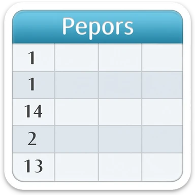 Tabla de reportes sticker