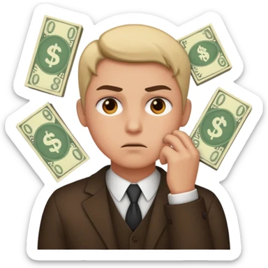 pessoa pensamento de money sticker