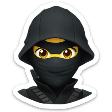 Ninja in the sombras sticker