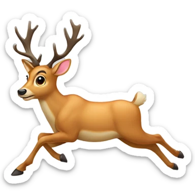 Deer exercising sticker