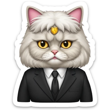 Female Persian cat who is a mob boss  sticker