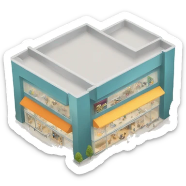 Shopping mall one big building sticker