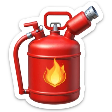 red american gas canister pouring sticker