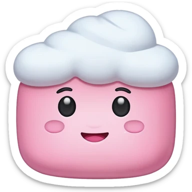 pink marshmallow sticker