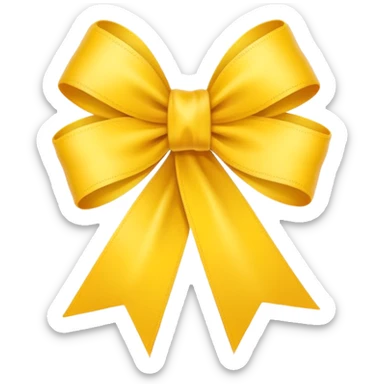 Apple-style emoji, minimal shading, simple gradients.
Keep the original emoji style and shape exactly the same.
Change the ribbon color to a vivid yellow.
Flat emoji style, clean vector look, no extra elements, no text, transparent background. sticker