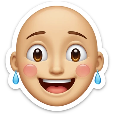 crying laughing face sticker
