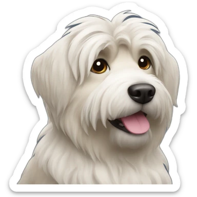 Fawn pyrenean sheepdog sticker