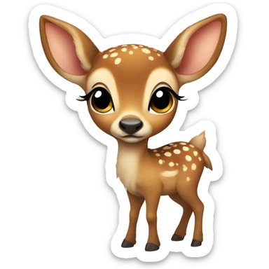 Baby deer sticker