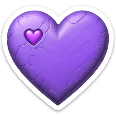 hand drawn letter with purple heart sticker