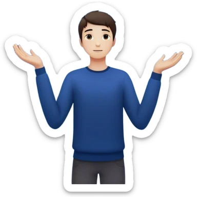 A young man stands in a vast, starry universe, surrounded by floating particles of light space. Each particle represents a choice, a moment, a memory—his personal universe. He reaches out, touching one, knowing that everything he does stays in this space forever. universe around him sticker