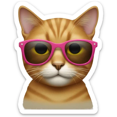 Cat with sunglasses sticker