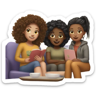  Four girls living in a house  sticker