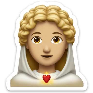 sacred heart of mary sticker
