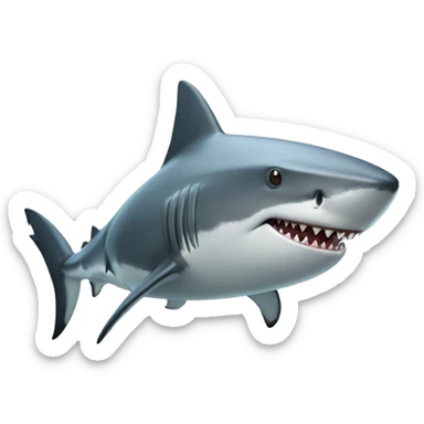 Shark with a gun sticker