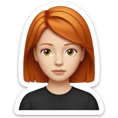 the emoji 💇🏻‍♀️ but ginger hair sticker