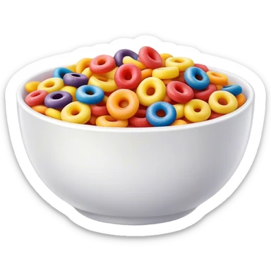 A bowl of froot loops sticker