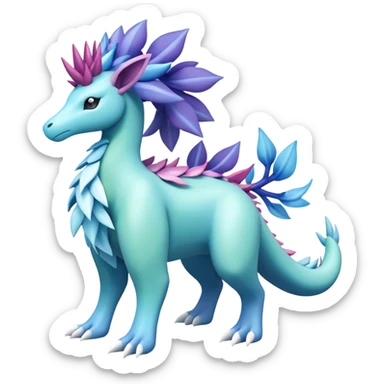 Meganium-Amaura-Suicune-fakemon (full body) sticker