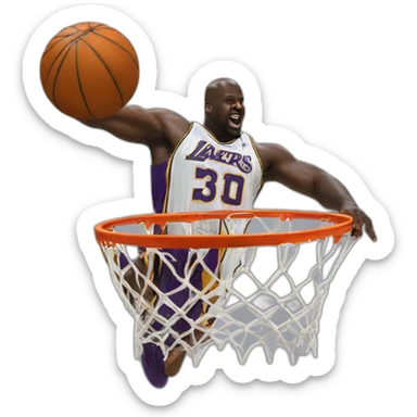 shaq dunking sticker