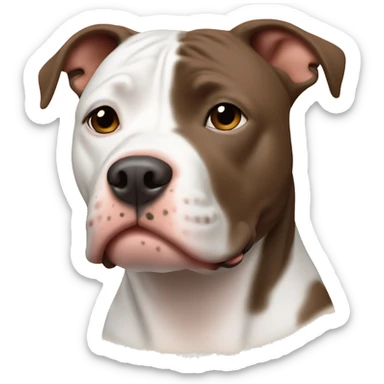 Pitbull with a brown spot around her eye ￼ sticker