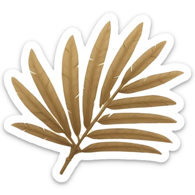 Beige Palm leaf  sticker