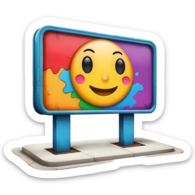 billboard on the street sticker