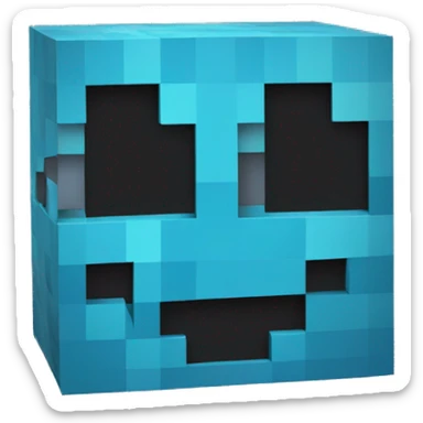 Minecraft creeper blue sticker
