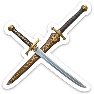 An ancient samurai sword sticker